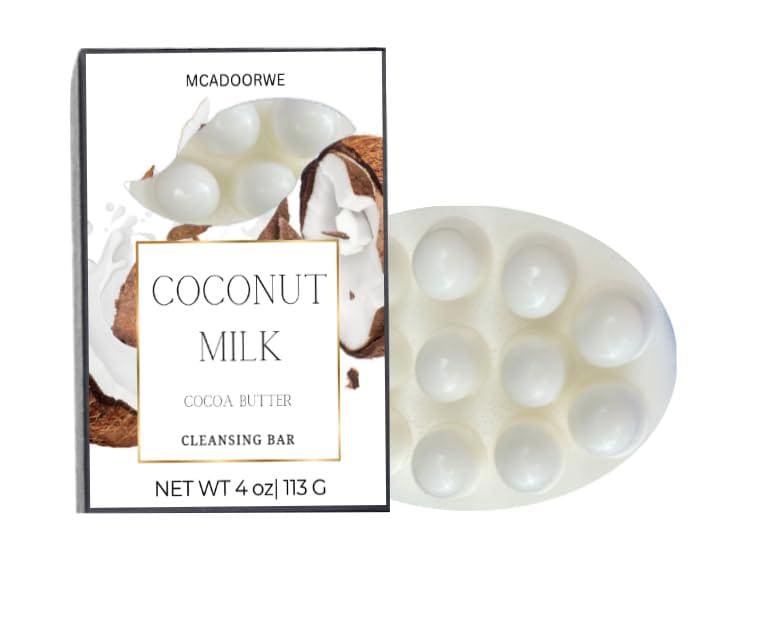 Coconut Milk Massage Soap Bar|Cocoa Butter|Collagen infused Handmade Soap Bars|Moisturizing Bath