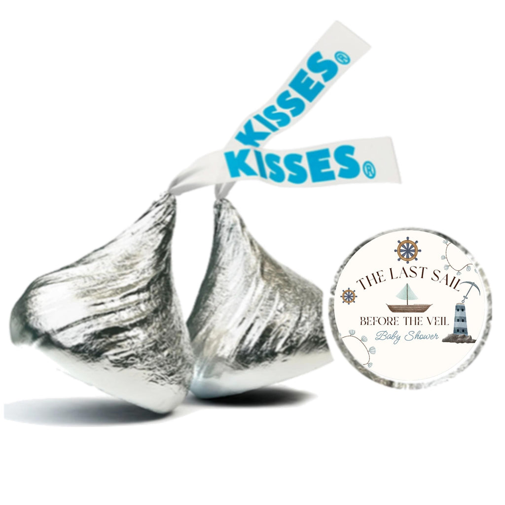 The Last Sail Before the Veil Candy Labels|Ocean Baby Shower|Gender Reveal Favors|100|Glossy|Ocean Table Accents