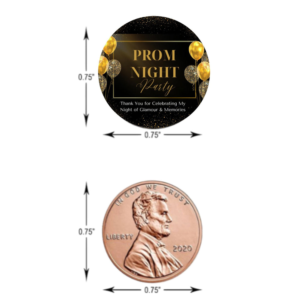 Prom Night Chocolate Stickers | 100 Peel & Stick Candy Labels | Glossy Durable Party Stickers | Self-Adhesive Candy Wraps