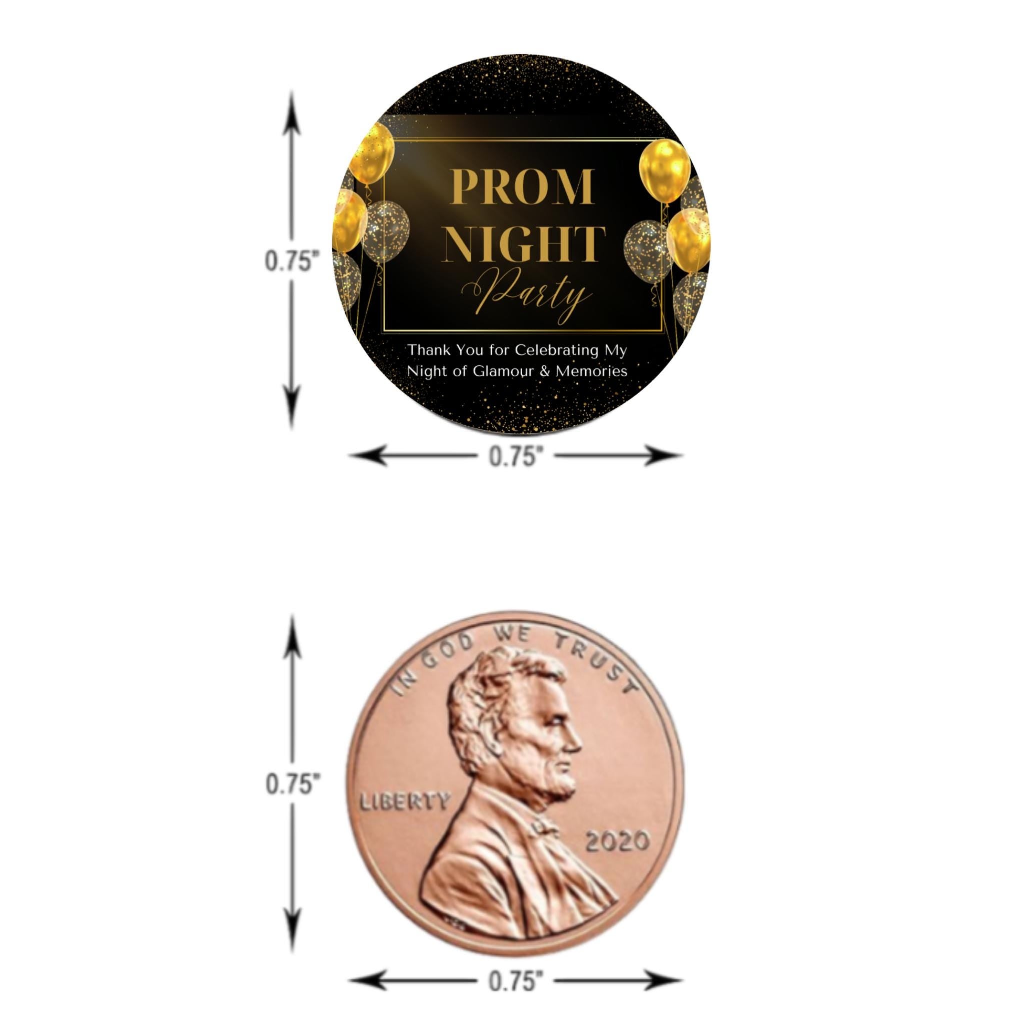 Prom Night Chocolate Stickers | 100 Peel & Stick Candy Labels | Glossy Durable Party Stickers | Self-Adhesive Candy Wraps