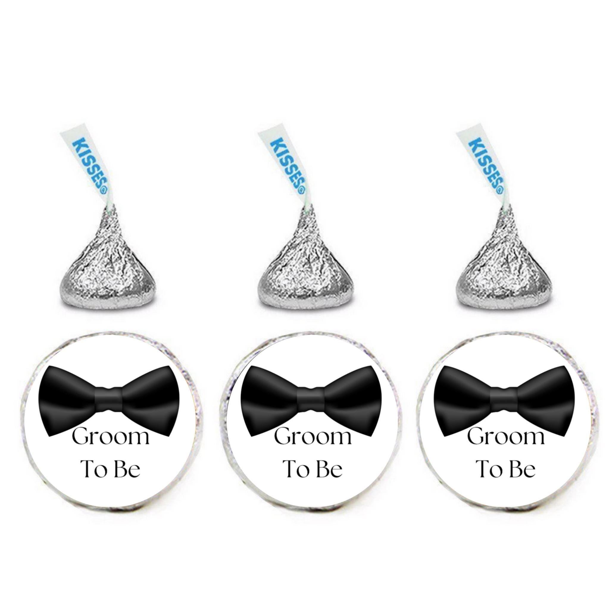 Groom To Be Party Stickers | 100 Glossy Peel & Stick Labels | Chocolate Candy Decor | Durable Self Adhesive