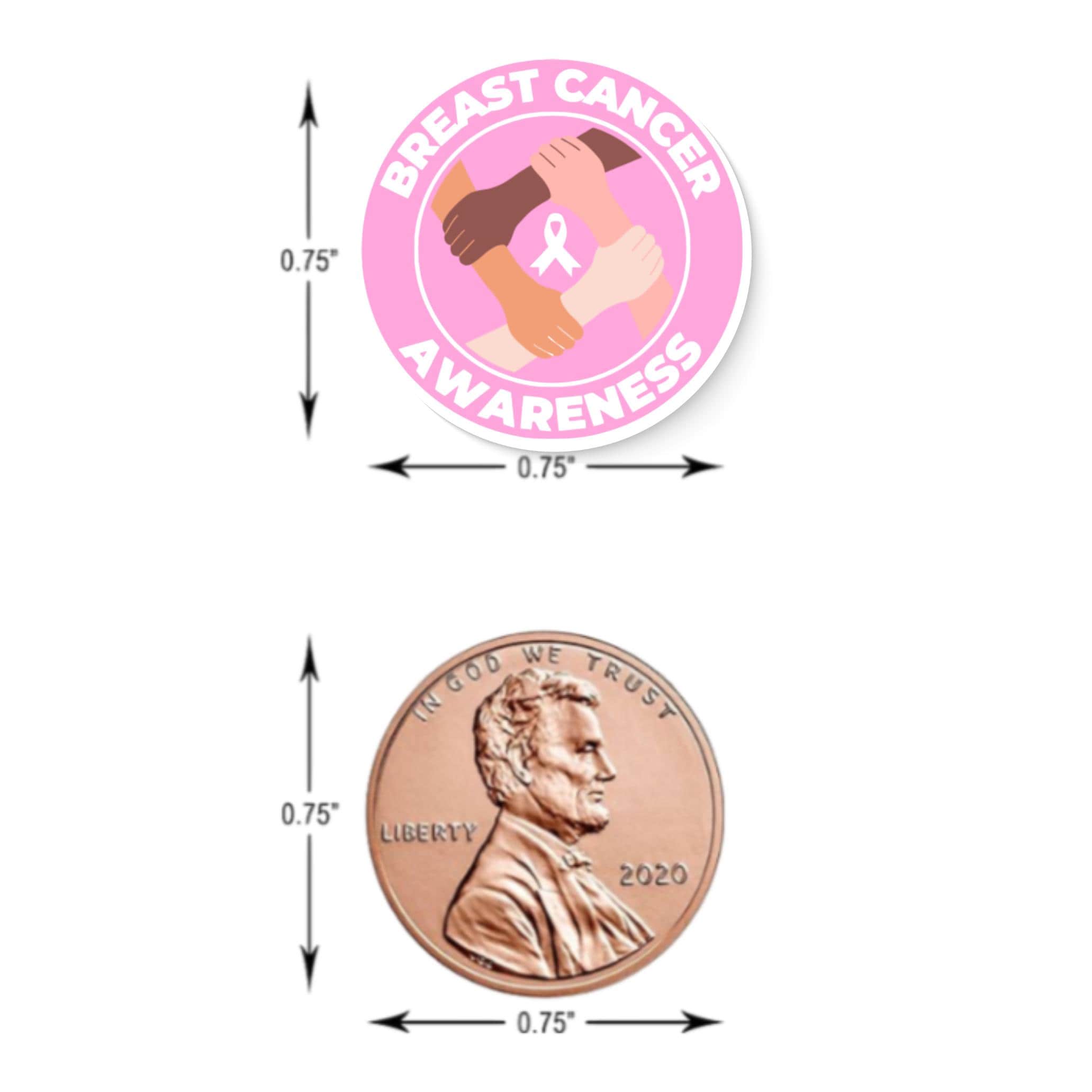 Breast Cancer Awareness Candy Stickers | We Fight Together Labels | 100 | Awareness Table Styling