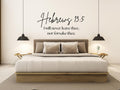 Hebrew 13:5 Faith Quote Wall Decals | Inspirational Scripture | Removable Vinyl