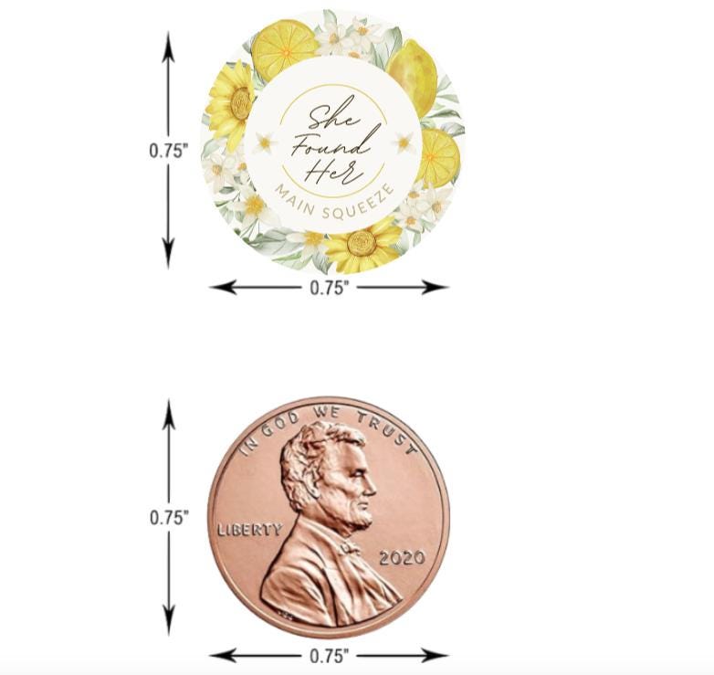 She Found Her Main Squeeze| Chocolate Candy Kiss Stickers|Bridal Shower Party Favors|100ct