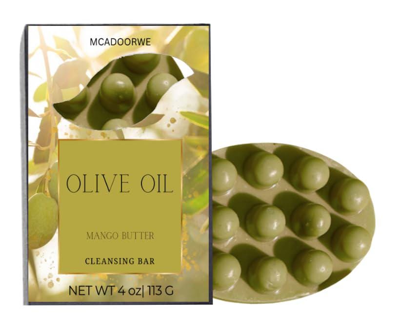 Olive Oil Massage Soap Bar| Mango Butter|Collagen infused Handmade Soap Bars|Moisturizing Bath Bar