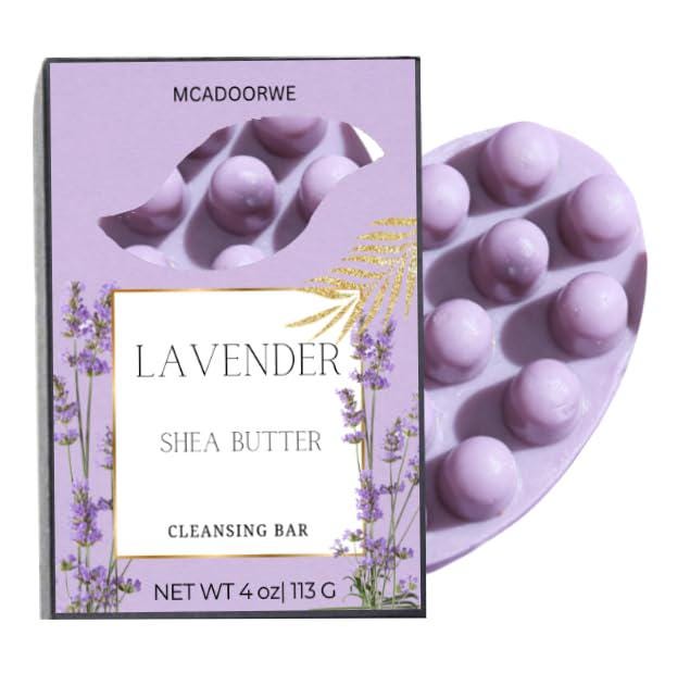 Lavender |Aromatherapy Massage Bath Bar|Shea Butter & Collagen Handmade Soap| Moisturizing Bath Bar