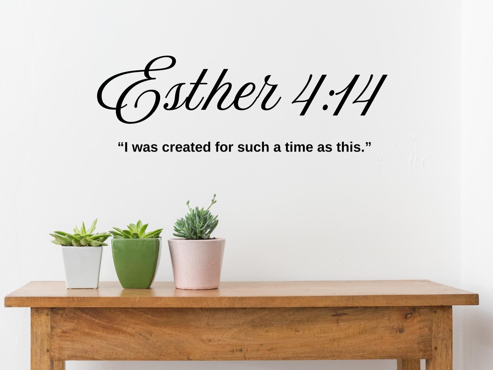 Esther 4:14 Scripture Wall Decals | Motivational Bible Quotes | Peel and Stick Decor