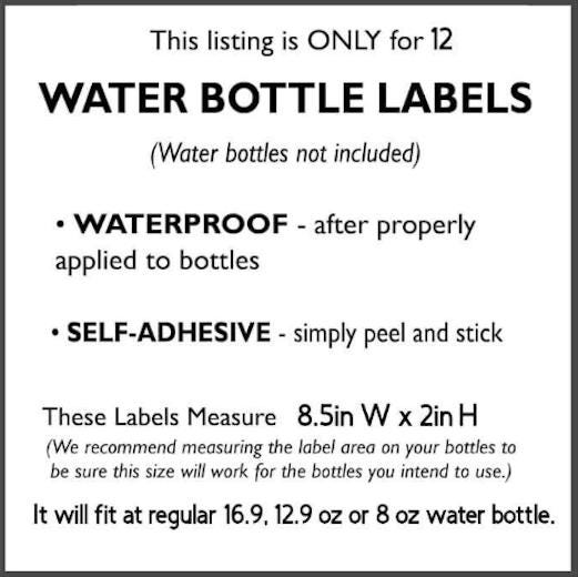 30th Birthday Water Bottle Labels |Milestone Favors| 12CT| Waterproof| Glossy