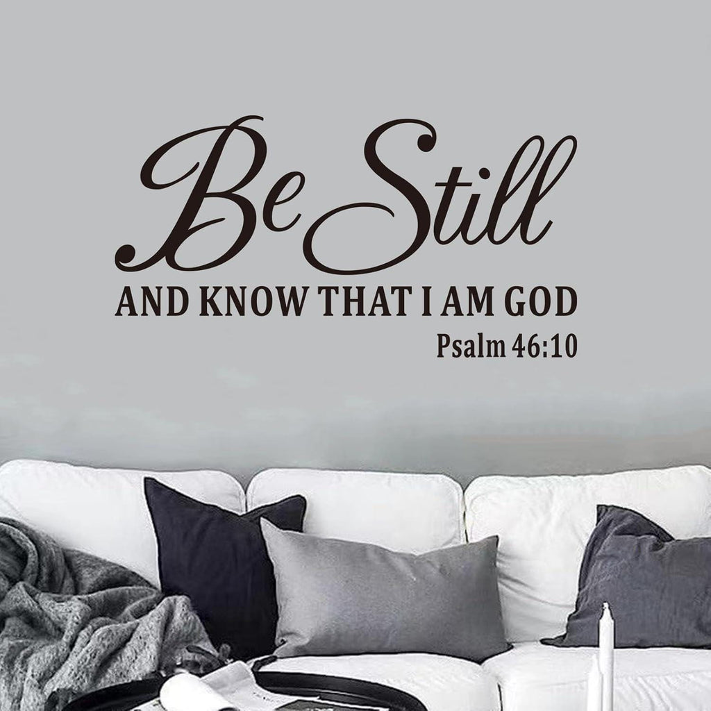 Be Still and Know Wall Decal | Christian Scripture Vinyl Art (21" x 11")