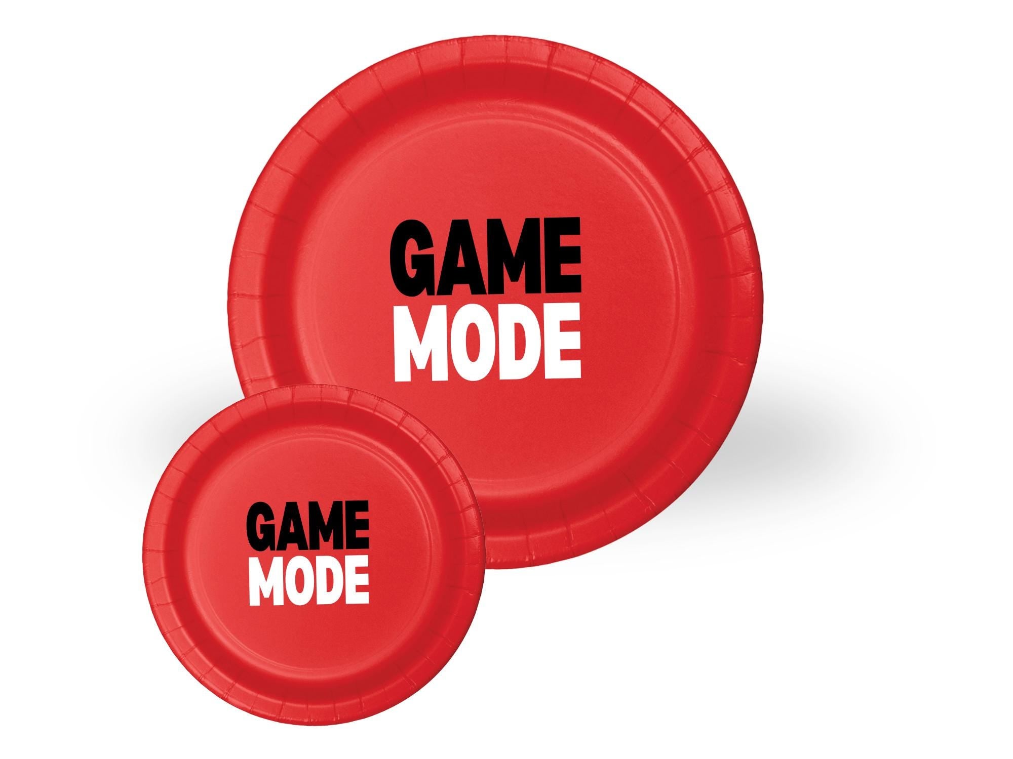 Game Mode Party Plates | Gamer Celebration Tableware | Dinner and Dessert Plates