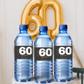60th Birthday Water Bottle Labels | 60 Years Lets Celebrate | Party Table Decor | Glossy