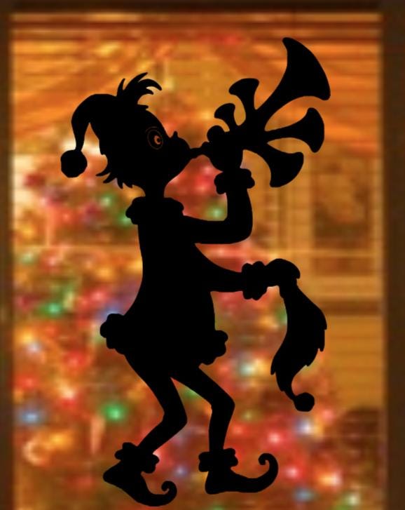 Reusable Elf Christmas Window Cling | 20H | Holiday Window Decals | Large| Christmas Decor