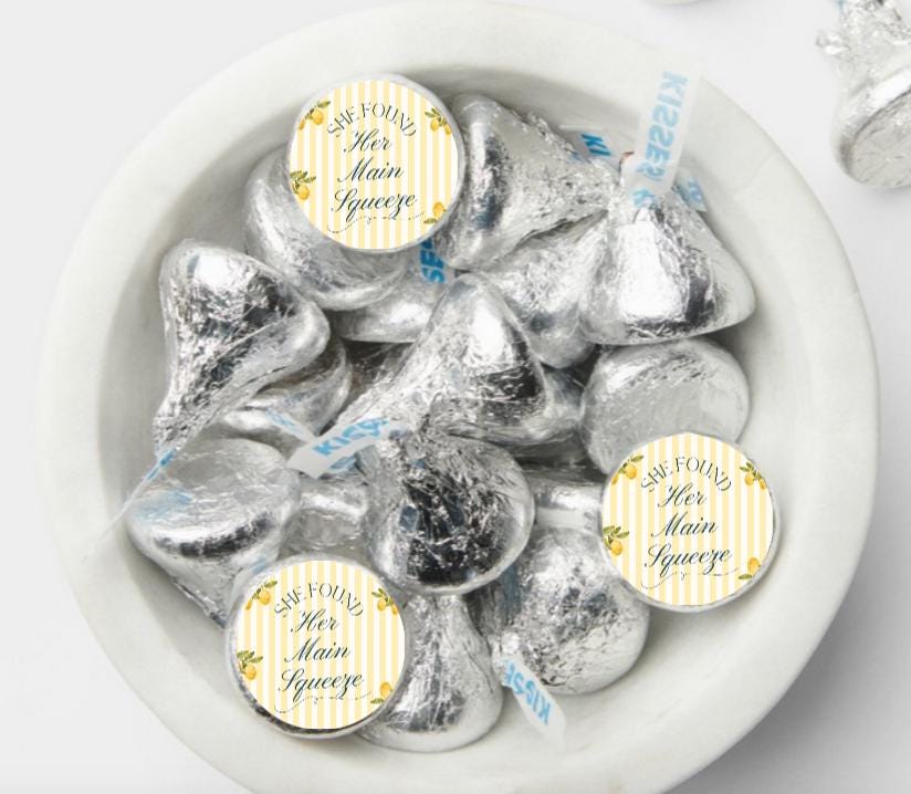 She Found Her Main Squeeze Chocolate Candy Stickers| Bridal Shower Party Favors|100ct