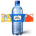 Superhero Birthday Water Bottle Labels | Kids Party Comic Decor | Happy Birthday Bottle Wraps |Glossy