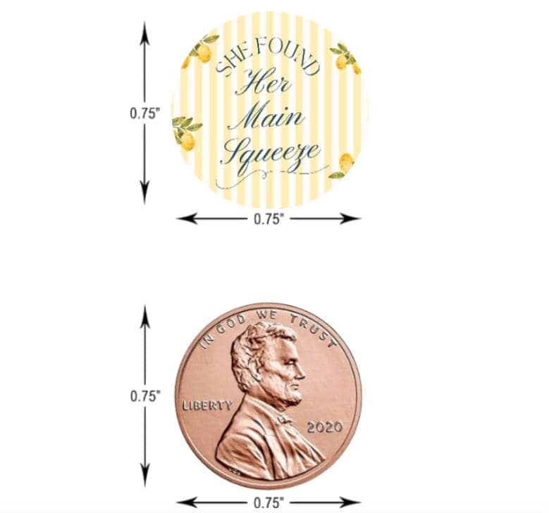 She Found Her Main Squeeze Chocolate Candy Stickers| Bridal Shower Party Favors|100ct