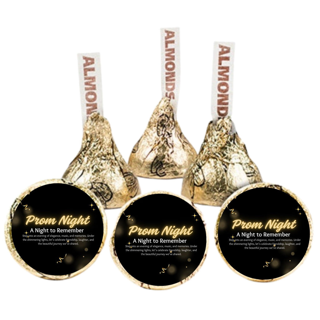 Prom Night Chocolate Stickers | 100 Peel & Stick Candy Labels | Glossy Durable Party Stickers | Self-Adhesive