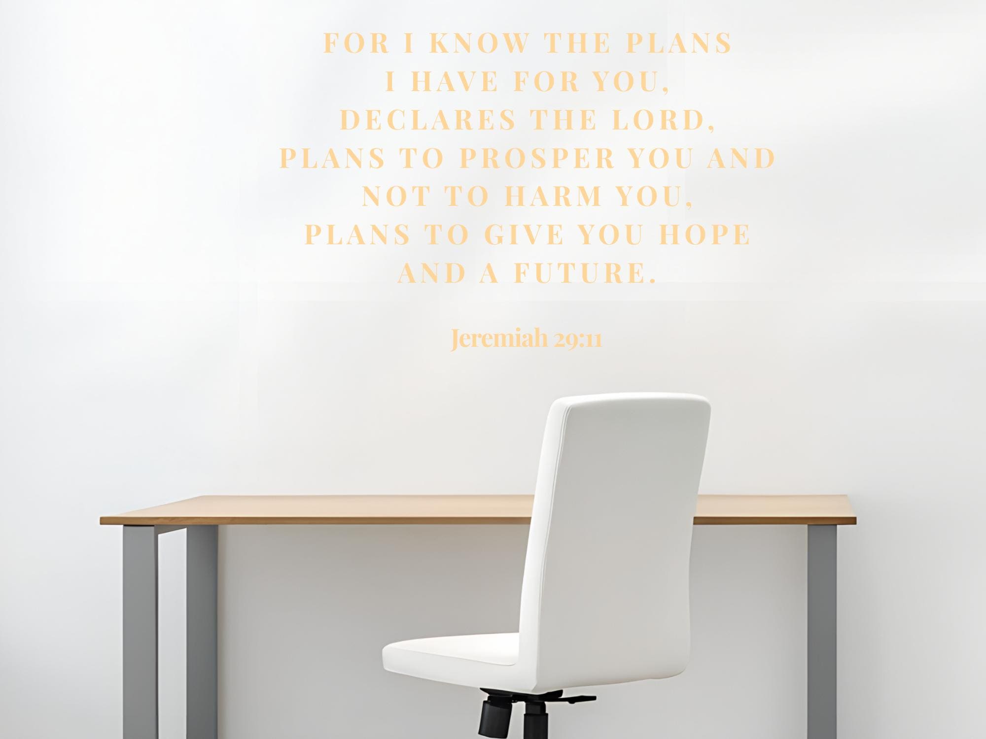 Jeremiah 29:11 Bible Verse Wall Art | Faith Based Motivation | Vinyl Wall Decals