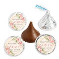 Personalized Bridal Shower Candy Stickers | Floral Elegant Labels | 100| Glossy|Candy Table Accents | Easy Decorating