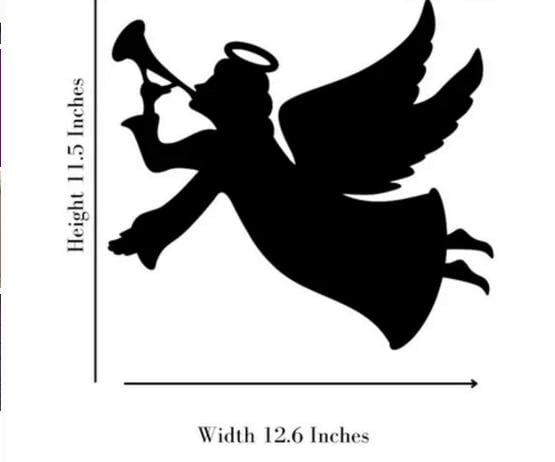 Christmas Angel Window Cling Decal silhouette Set:Reusable+ Durable