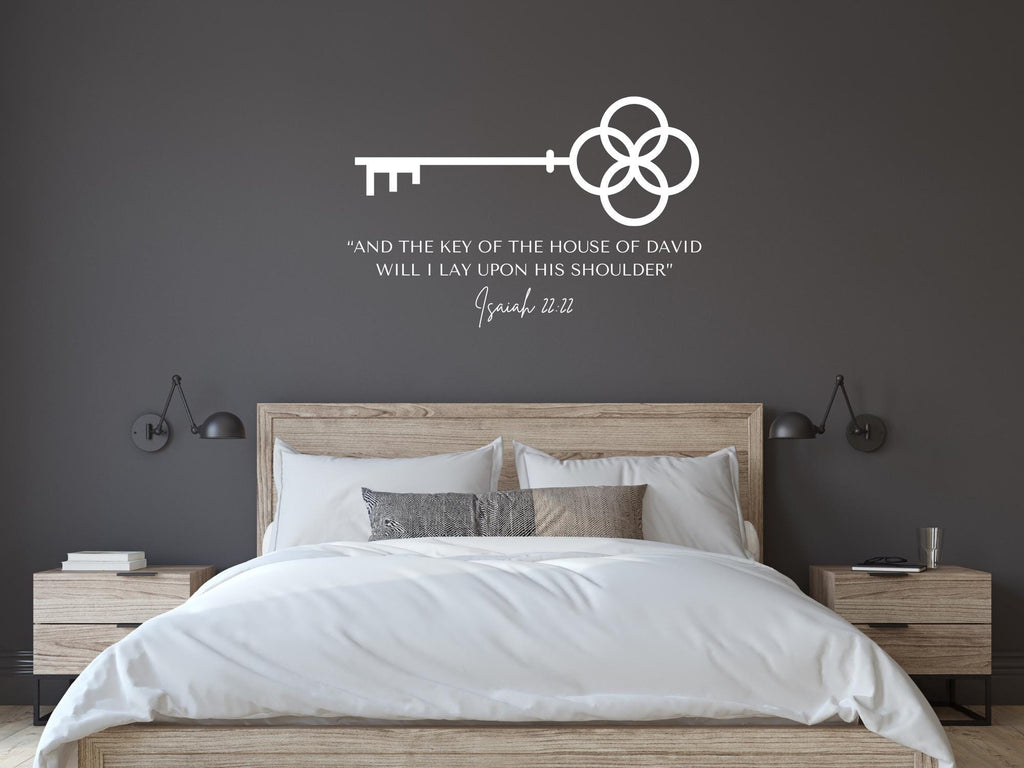 Isaiah 22:22 Bible Verse Vinyl Wall Stickers | Christian Inspiration | Wall Decor