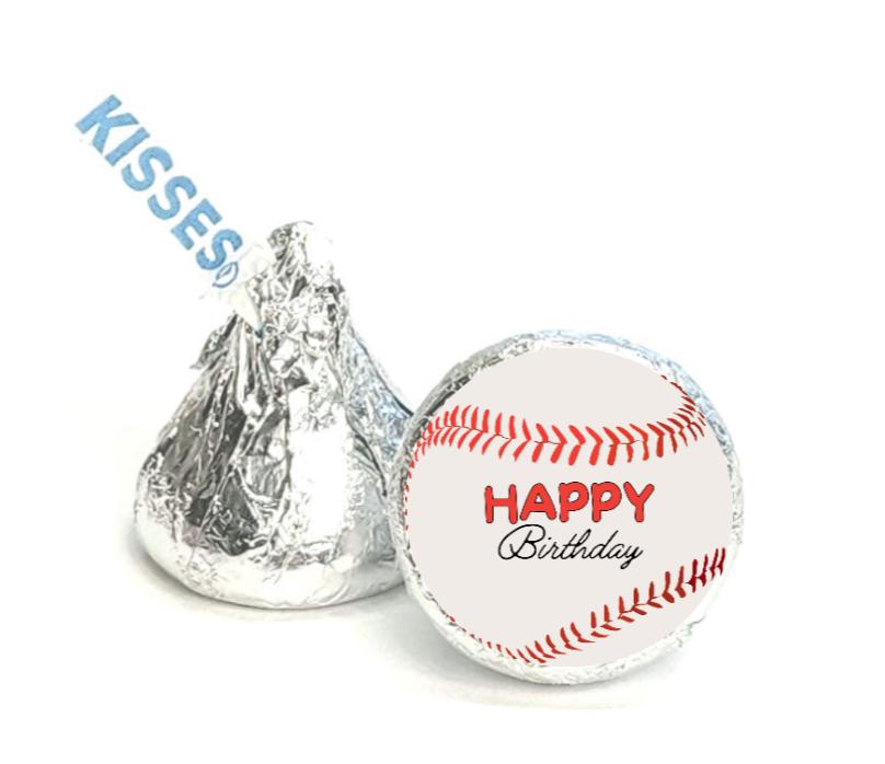 Baseball Birthday Candy Stickers | 100pcs| Waterproof| Glossy| Kids Birthday| 0.75in Each
