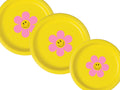 Flower Party Supplies for Girls | Yellow Paper Plates Set | Party Table Decor
