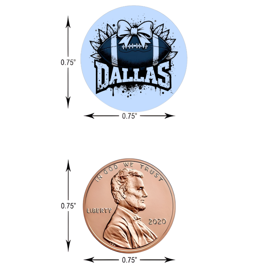 Football Party Kiss Candy Stickers | Dallas Football Theme Design | Game Day