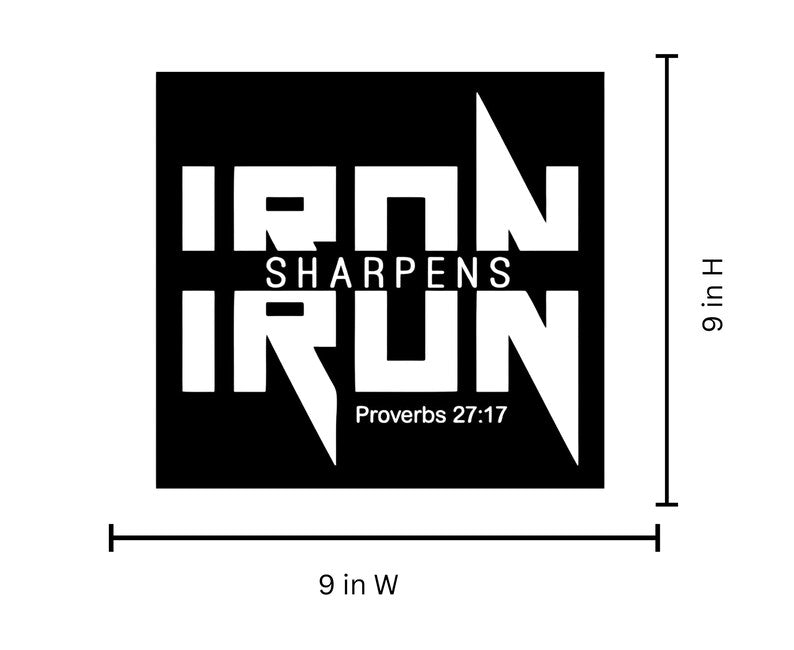 Iron Sharpens Iron Vinyl | Proverbs 27 17 HTV | Die Cut Bible Quote | Iron On Scripture