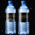 Space Theme Birthday Water Bottle Labels | Galaxy Party Decorations | Happy Birthday Bottle Wraps