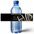 New Year's Eve Water Bottle Labels, Waterproof Self-Adhesive Stickers, 8.5 x 2 Inches, 12 Pack, Fits 16.9/12.9/8 oz Bottles