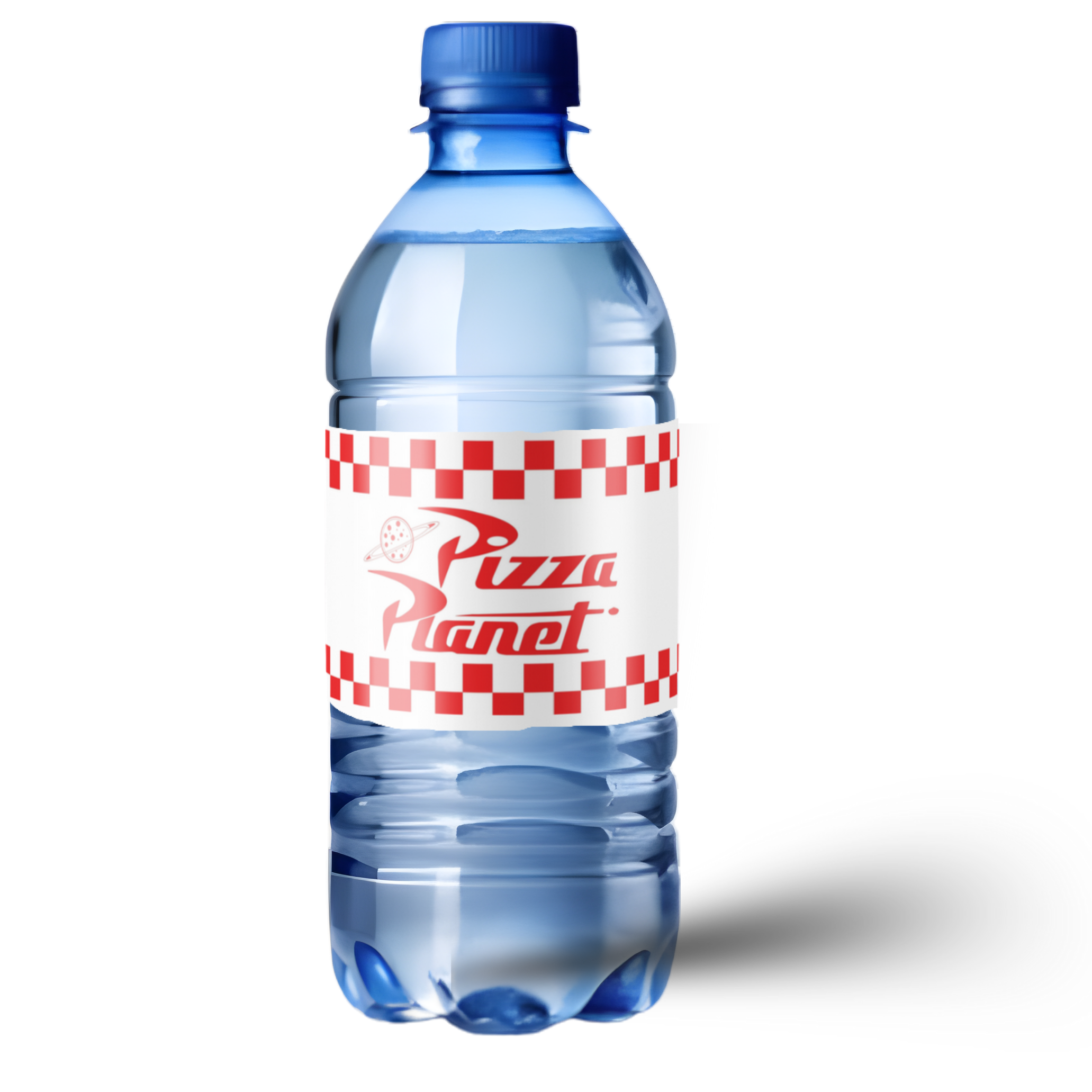 Pizza Planet Water Bottle Labels |Pizza Planet Theme | Glossy Water Bottle Wraps | Party Table Decor