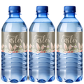 Happy Easter Water Bottle Labels | Bunny Ears Floral Design | Spring Party Decor |12ct| Glossy