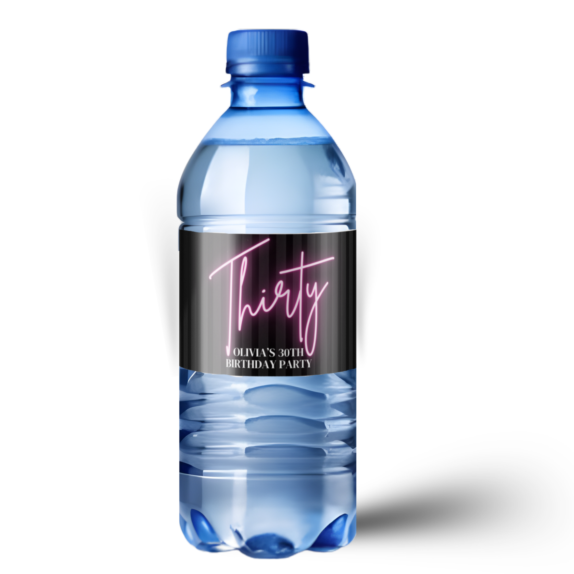 Personalized 30th Birthday Water Bottle Labels |Milestone Party favors| Party Table Accents| glossy|12ct