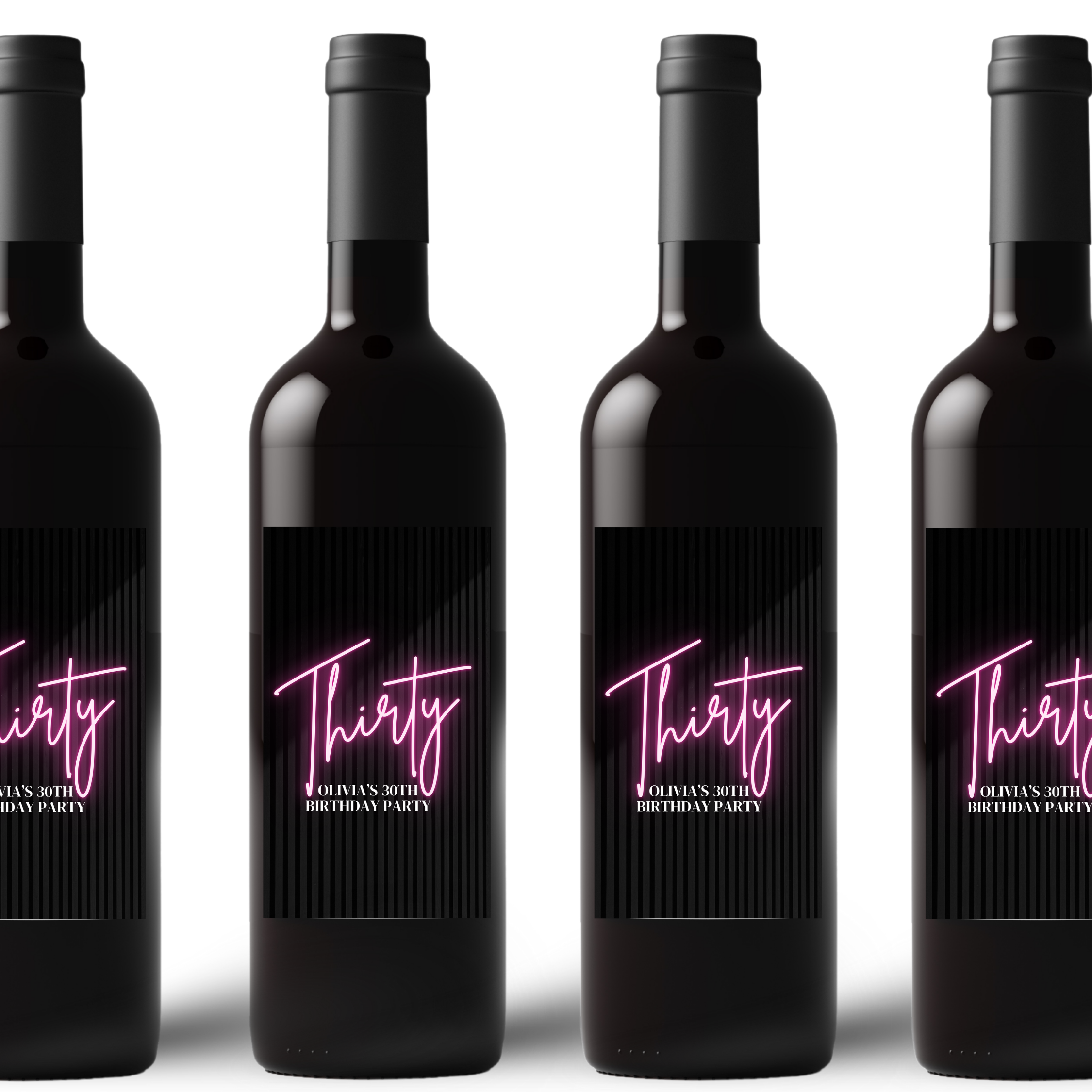 Personalized 30th Birthday Wine Bottle Labels| Milestone Celebration Decals| 30th Birthday Decor