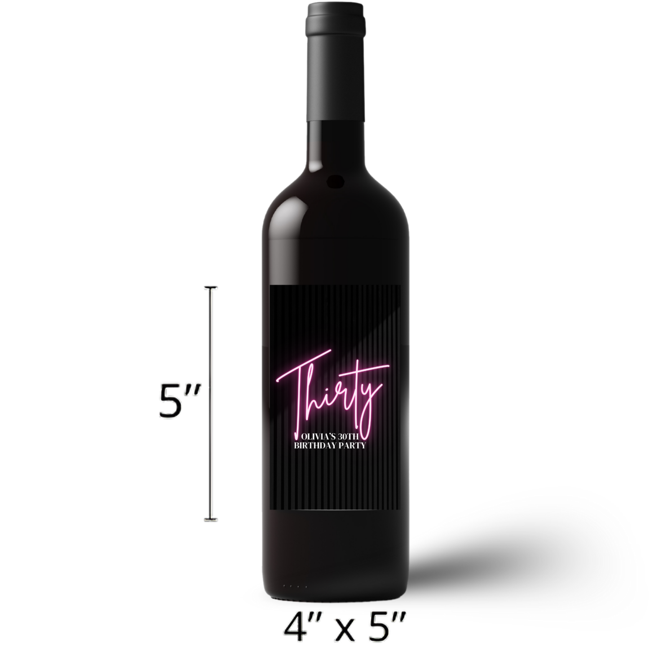Personalized 30th Birthday Wine Bottle Labels| Milestone Celebration Decals| 30th Birthday Decor