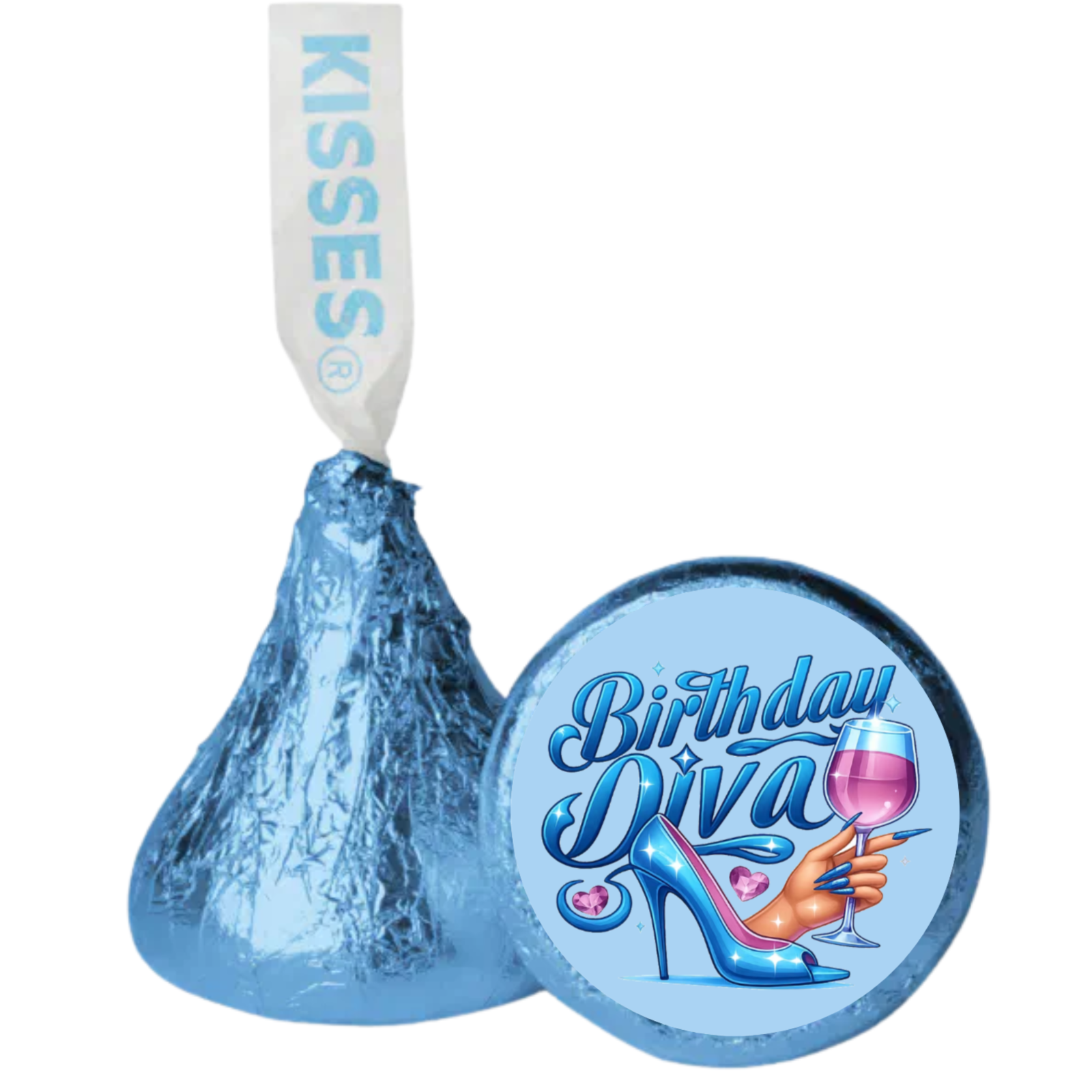 Birthday Diva Kiss Candy Stickers | Glam Birthday Party Favors| High Heel
