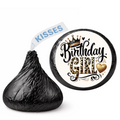 Girls Birthday Kiss Candy Stickers | Birthday Girl Phrase Design | Fun Party