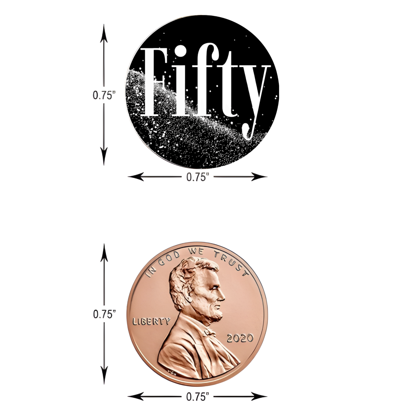 Fifty Birthday Party Kiss Candy Stickers |Elegant 50th Birthday Candy Labels